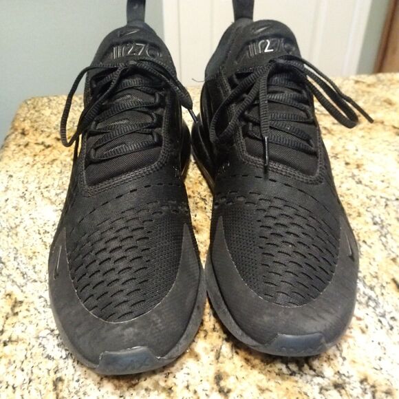 Nike Women's Air Max 270 Triple Black Sneakers Running Shoes AH6789-006 Sz 11 - Picture 9 of 12